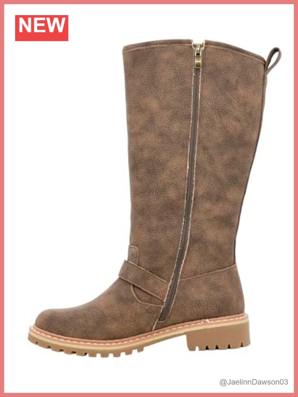Corkys Faux Leather High-Top Boot with Adjustable Buckles & Lug Sole